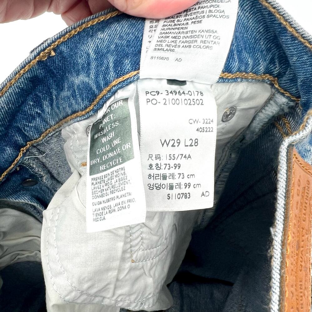 LEVI'S Womens Wedgie Straight Jeans 29x28 US 8 Calling All Blue 34964-0178 NWT - Picture 12 of 14